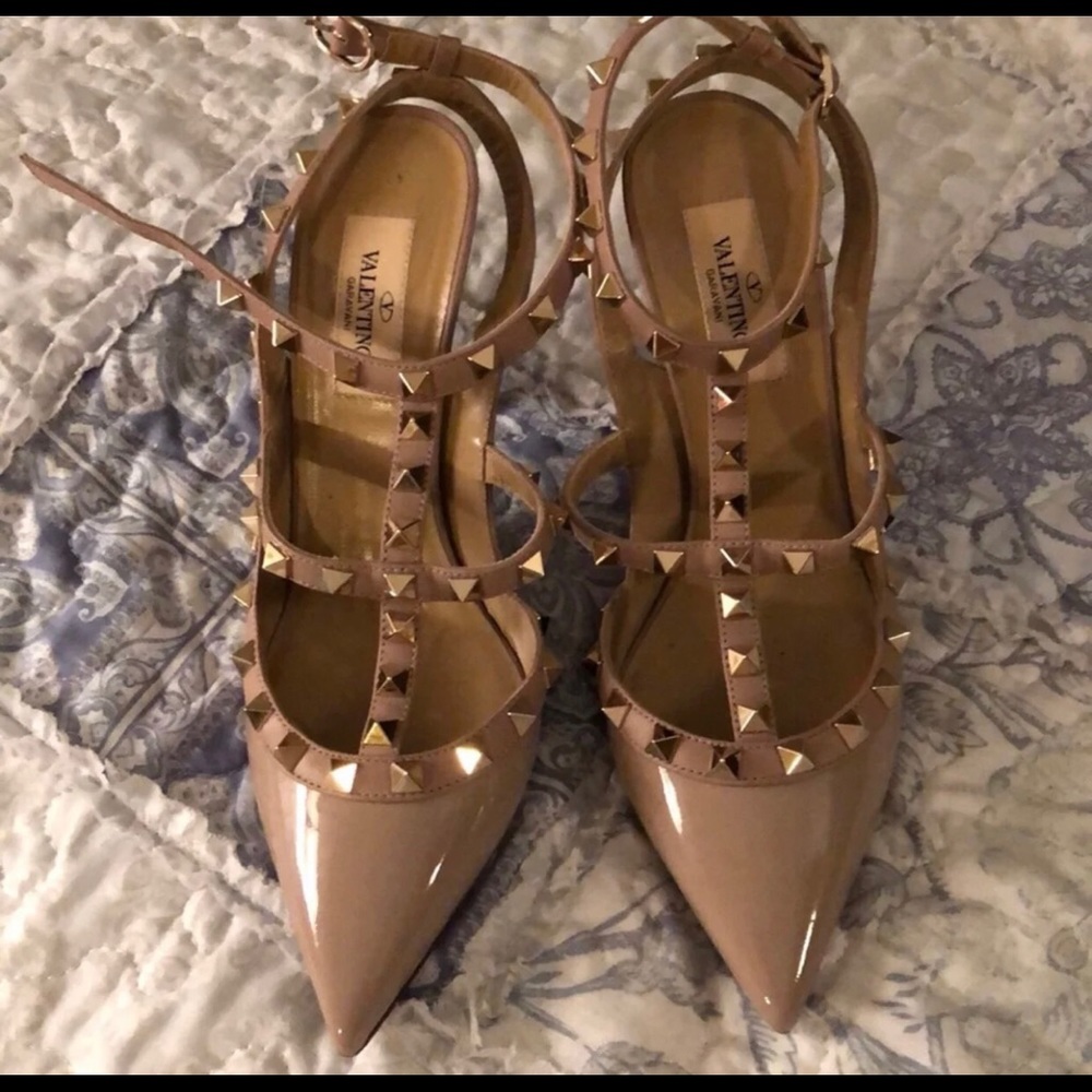 Valentino Garavani Studded Nude heels